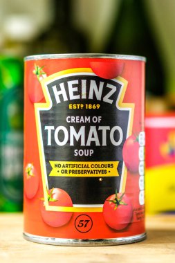 Londra İngiltere, 22 Nisan 2025, Heinz Kremalı Domates Çorbası