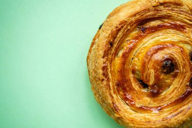 London UK, April 24 2025, Single Pain Aux Raisin French Breakfast Pastry