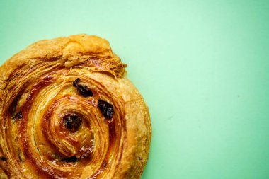 London UK, April 24 2025, Single Pain Aux Raisin French Breakfast Pastry