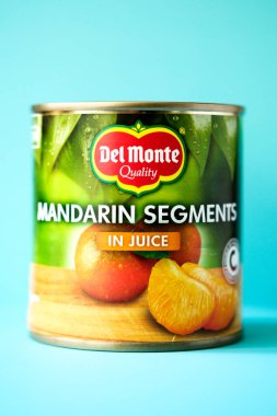 Londra İngiltere, Mayıs 03 2025, Meyve Suyu Konservesi