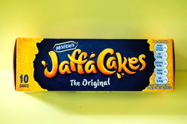 Londra İngiltere, 12 Mayıs 2025, Orijinal Klasik Jaffa Kek Bisküvileri Paketi