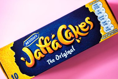 Londra İngiltere, 12 Mayıs 2025, Orijinal Klasik Jaffa Kek Bisküvileri Paketi