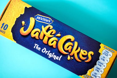 Londra İngiltere, 12 Mayıs 2025, Orijinal Klasik Jaffa Kek Bisküvileri Paketi