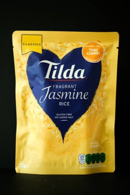 Londra, 14 Mayıs 2025, Tilda Mikrodalga Kokulu Jasmine Rice Staple Paketi