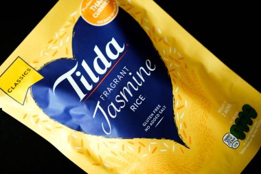 Londra, 14 Mayıs 2025, Tilda Mikrodalga Kokulu Jasmine Rice Staple Paketi