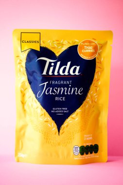 Londra, 14 Mayıs 2025, Tilda Mikrodalga Kokulu Jasmine Rice Staple Paketi