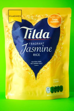 Londra, 14 Mayıs 2025, Tilda Mikrodalga Kokulu Jasmine Rice Staple Paketi