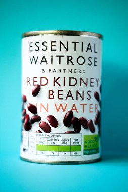 Londra İngiltere, 14 Mayıs 2025, Temel Waitrose Konservesi Sağlıklı Kırmızı Böbrek Pişirme Bileşeni