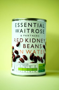 Londra İngiltere, 14 Mayıs 2025, Temel Waitrose Konservesi Sağlıklı Kırmızı Böbrek Pişirme Bileşeni