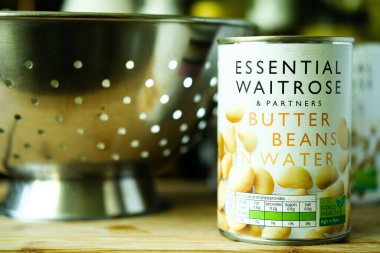 Londra İngiltere, 14 Mayıs 2025, Temel Garnitür Tereyağlı Fasulye Pişirme İçi