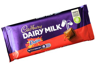 Londra İngiltere, 16 Mayıs 2025, Cadbury Sütlü Daim Çikolata