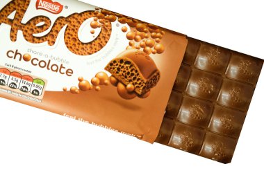 Londra İngiltere, 16 Mayıs 2025, A Bar of Original Aero Milk Chocolate