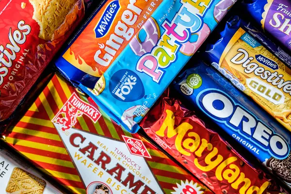 Londra İngiltere, 29 Mayıs 2025, Sevilen Popüler İngiliz Bisküvileri 