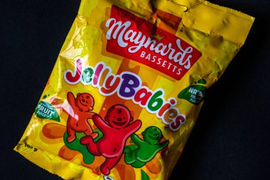 Londra İngiltere, 30 Mayıs 2025, Maynards Bassetts Fruit Flavated Soft Jelly Bebekleri