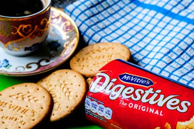 Londra İngiltere, Haziran 02 2025, İngiliz Favori McVities Sindirim Bisküvileri