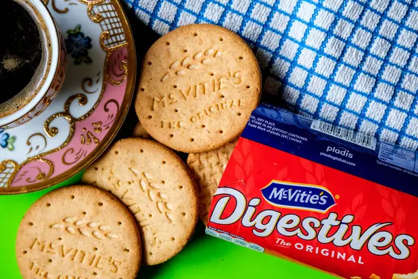 Londra İngiltere, Haziran 02 2025, İngiliz Favori McVities Sindirim Bisküvileri