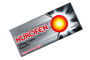Londra İngiltere, 10 Haziran 2025, Ibuprofen Ağrı kesici içeren Nurofen Capulet Paketi