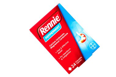 Londra İngiltere, 11 Haziran 2025, Rennie Peppermint Mide Yanması ve Hazımsızlık Hapları