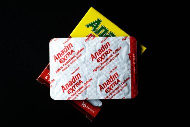 Londra İngiltere, 11 Haziran 2025, Anadin Extra Caplet veya Tabletler Ağrı kesici