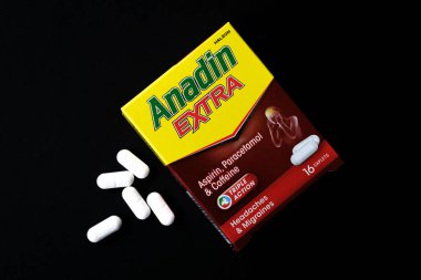 Londra İngiltere, 11 Haziran 2025, Anadin Extra Caplet veya Tabletler Ağrı kesici