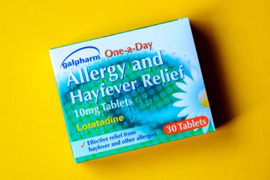 Londra İngiltere 27 Haziran 2025, Galpharm Alerji Paketi ve Hayfever Yardım Tabletleri