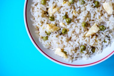 Londra İngiltere, Eylül 01 2025, Çin usulü yumurta pilavı ve insan yok.