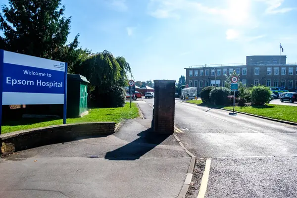 London UK, September 30 2025, Entrance To Epsom Hospital Part Of Epsom and St Helier University Hospitals