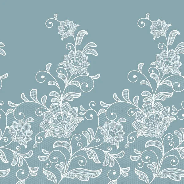 Seamless Lace Floral Background Vectorlace Flowers — Stock Vector