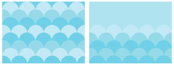 无缝抽象蓝色E背景 海水波 — 图库矢量图片