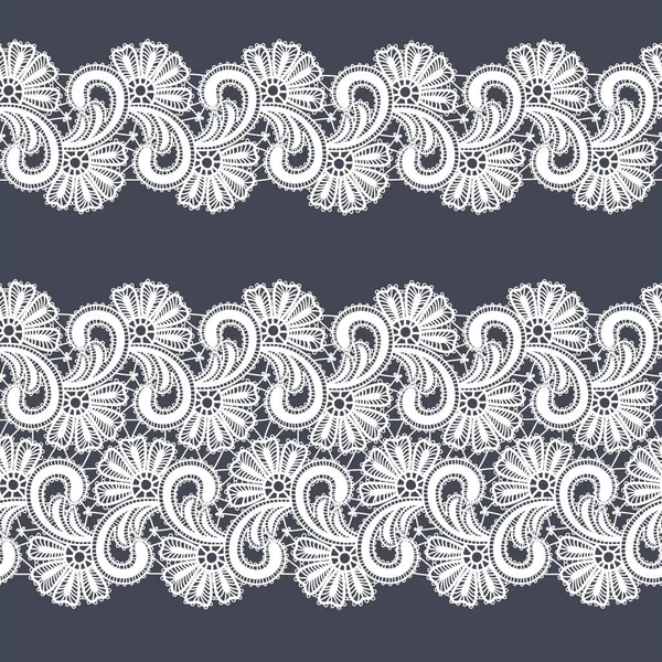 Seamless Abstract Lace Floral Background Vector Lace Pattern — Stock Vector