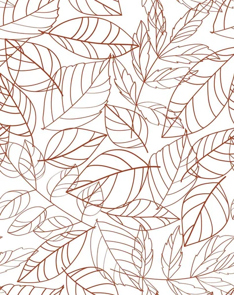 Nahtloser Abstrakter Hintergrund Mit Blättern Botanische Clip Art Vektorflorales Muster — Stockvektor