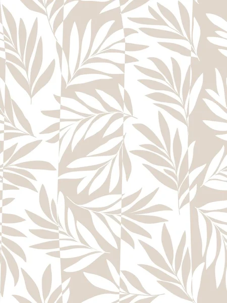 Fond Floral Abstrait Sans Couture Gris Clair Blanc Modèle Vectoriel — Image vectorielle