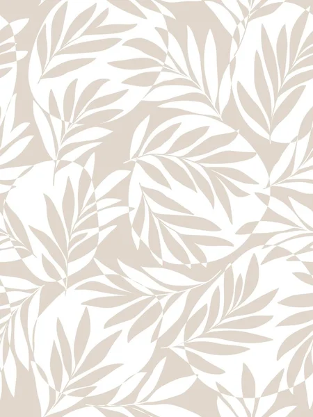 Fond Floral Abstrait Sans Couture Gris Clair Blanc Modèle Vectoriel — Image vectorielle