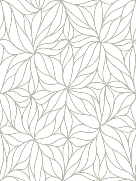 Fond Floral Abstrait Sans Couture Fleurs Abstraites Grises Blanches — Image vectorielle