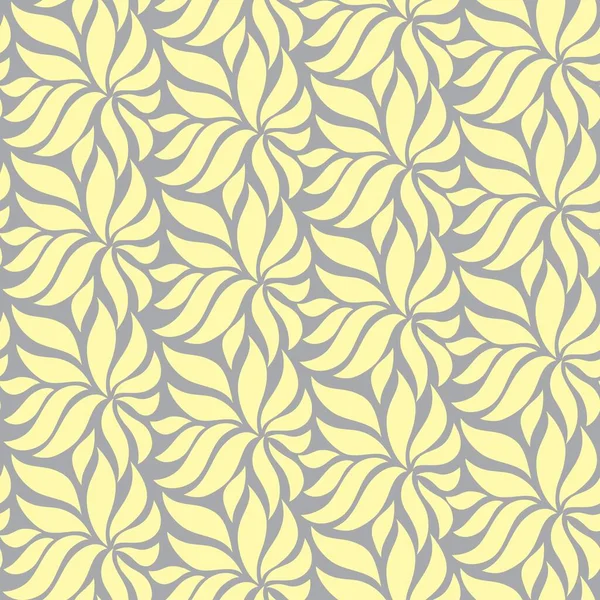 Sin Costuras Abstracto Floral Gris Amarillo Bacgroud — Archivo Imágenes Vectoriales