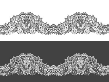 Dantelsiz çiçek süsleme elementi. dantel kurdele.