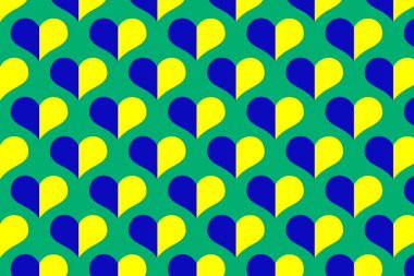 Ulusal Geleneksel Mavi ve Sarı Ukrayna 'nın yeşil arka planda gönlünde bulunan bayrak sembollerinin kusursuz deseni. Zafer, Ukrayna' ya barış.