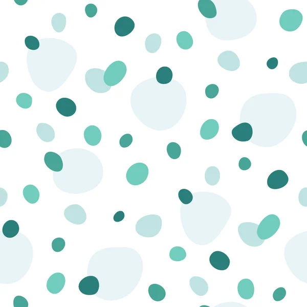 Abstract Seamless Emerald Green White Spotty Pattern — Stock Vector