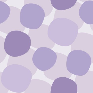 Abstract seamless pattern with lilac round shapes