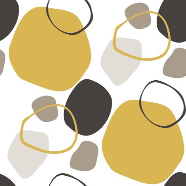 Yuvarlak şekiller ile soyut seamless modeli