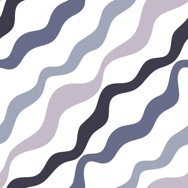 Abstract Seamless Pattern Diagonal Wavy Lines — Archivo Imágenes Vectoriales