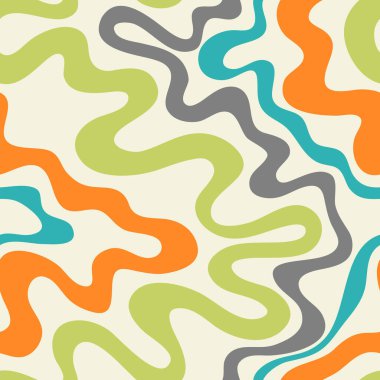 Dalgalı çizgileri olan soyut renksiz desen