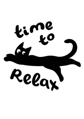 Siyah kedili siyah beyaz poster