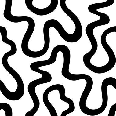 soyut siyah ve beyaz kusursuz vektör deseni