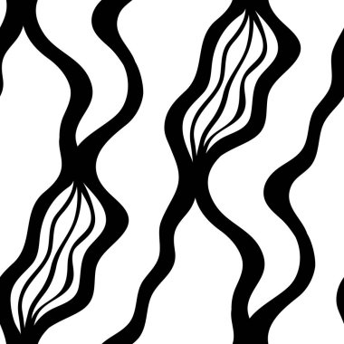 soyut siyah ve beyaz kusursuz vektör deseni