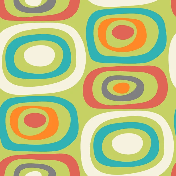 丸い形をしたカラフルなシームレスなパターン — ストックベクタ