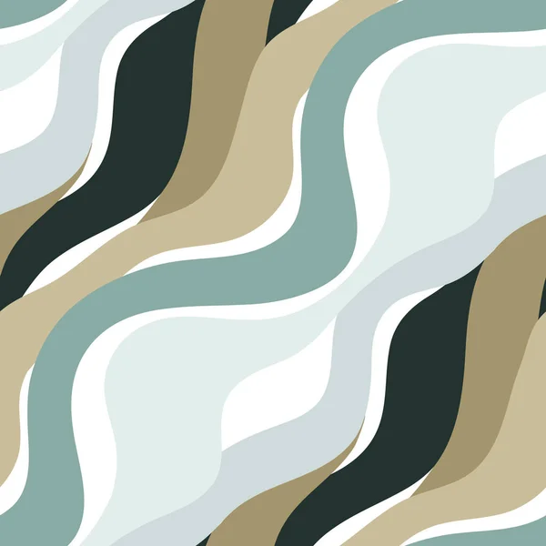 Abstract Seamless Pattern Diagonal Wavy Lines — Vettoriale Stock