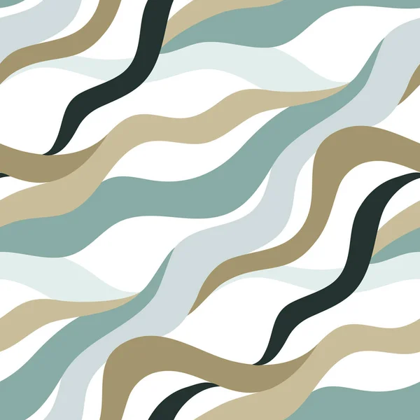 Abstract Seamless Pattern Diagonal Wavy Lines — Stockvektor