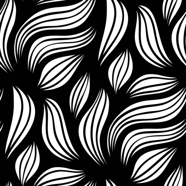 Abstract Black White Seamless Vector Pattern — Stock Vector