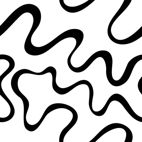 Абстрактний Чорно Білий Безшовний Векторний Візерунок — стоковий вектор